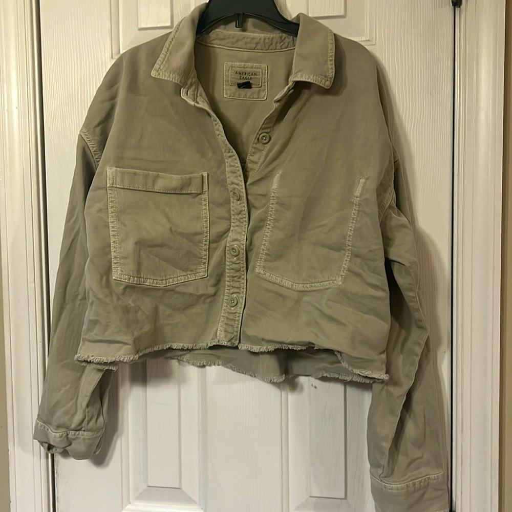 American Eagle Crop Shacket